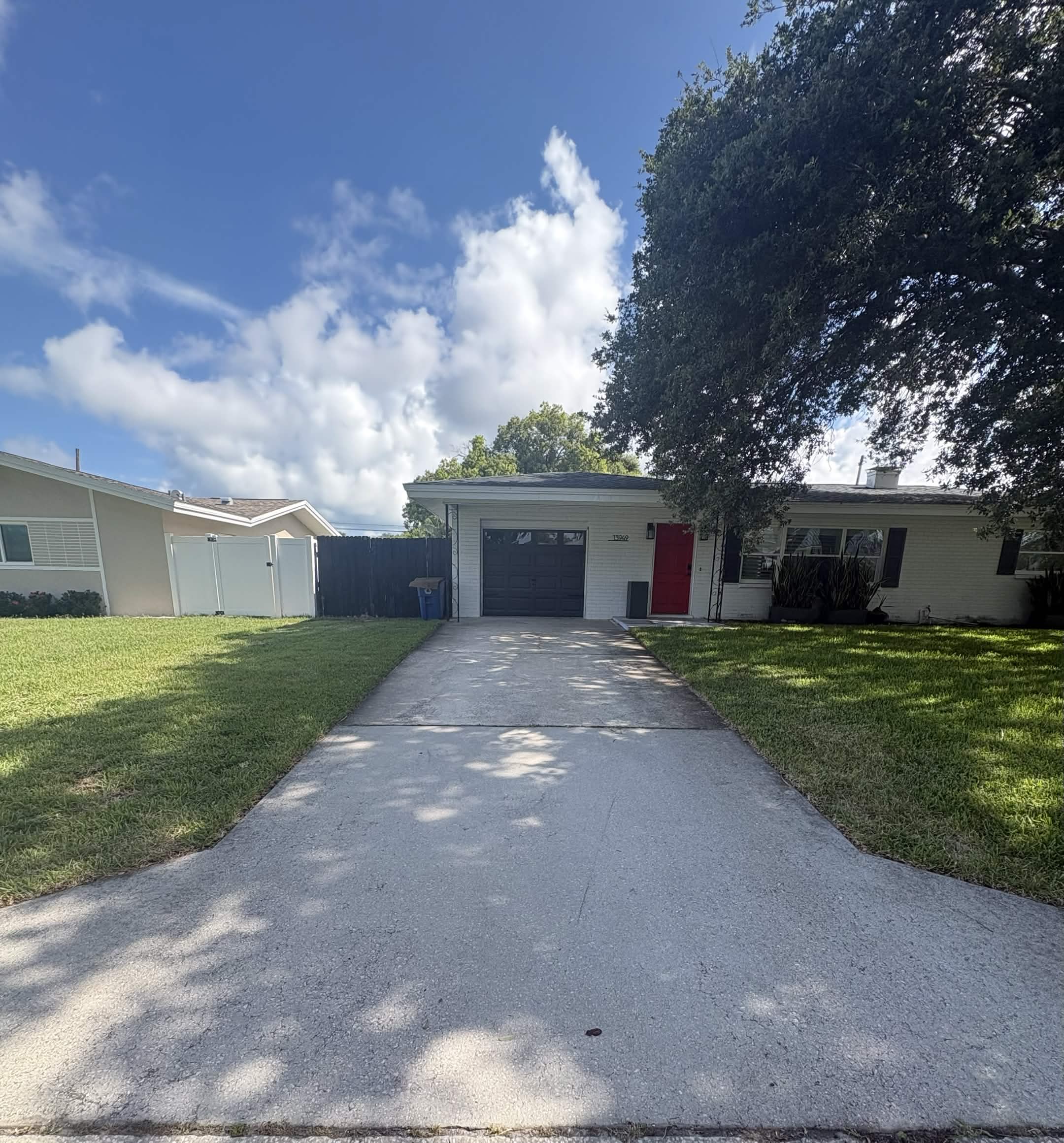 Pressure washing before